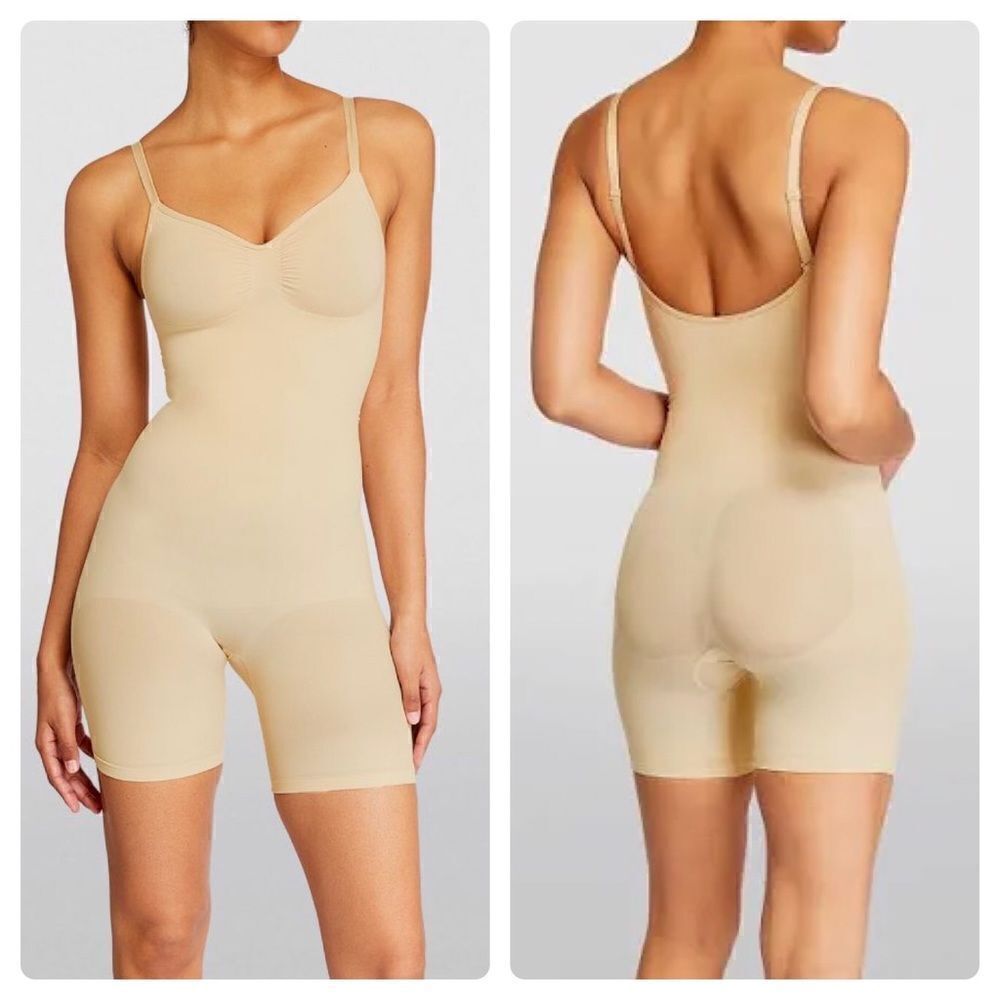 Skims Seamless Sculpt Mid-Thigh Bodysuit